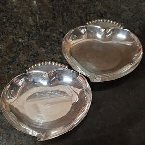 Silver Heart-Shaped Trays